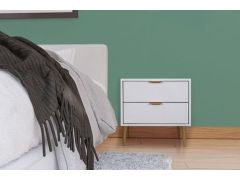 שידת לילה בגוון לבן דגם גאיה