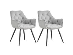 זוג כורסאות גוון אפור בהיר דגם נאפולי