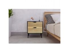 שידת לילה דגם פסים