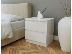 שידת לילה בגוון לבן דגם עמנואל