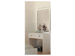 שידה כולל מראה בגוון לבן דגם MAY