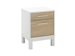 שידת לילה בגוון אלון לבן דגם Komy