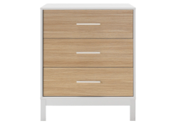 שידת מגירות מעוצבת בגוון אלון לבן דגם Lilium