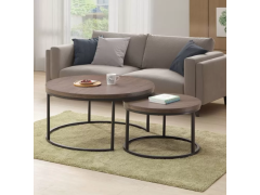 סט שולחנות קפה מעוצב בגוון אלון דגם מוניק