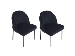 זוג כיסאות מעוצבים לפינת אוכל בגוון שחור דגם אנרגי