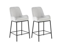 זוג כיסאות בר לפינת אוכל בגוון אבן דגם ברק