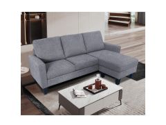 מערכת ישיבה פינתית קומפקטית ומודולארית גוון אפור דגם דרבי