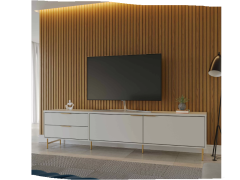 מזנון טלויזה 180 ס"מ בגוון אופוייט מט דגם טופז