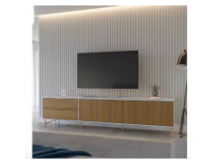 מזנון טלויזה 220 ס"מ בגוון עץ דגם טופז