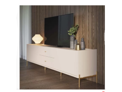 מזנון טלויזה 220 ס"מ בגוון אופוייט מט דגם ברקת