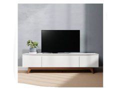 מזנון טלוויזיה 220 ס"מ בגוון לבן מט דגם אופל