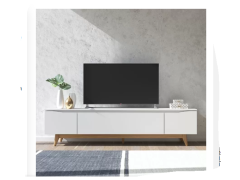 מזנון טלוויזיה 220 ס"מ בגוון אופוייט מט דגם אופל