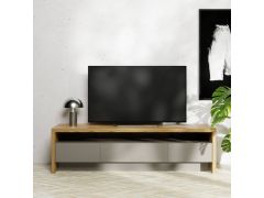 מזנון 216 ס"מ אפור מבריק בשילוב עץ דגם קולוניה