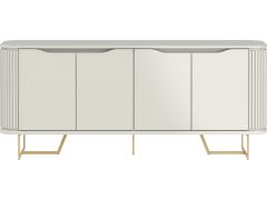 שידה יוקרתית 180 ס"מ בגוון אופוייט פרזול זהב דגם שנהב