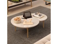 שולחן סלון בגוון אופוויט דגם אבניו