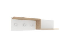 מדף קיר בשילוב ווי תליה ברוחב 100 ס"מ דגם גינגר