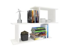 מדף ברוחב 100 ס"מ בצבע לבן דגם רימון