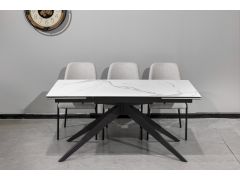 שולחן אוכל נפתח קרמיקה 160 ס"מ דגם מרינו