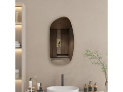 מראת תלייה אמורפית עם מסגרת מתכת דקה בגוון זהב דגם בורדו