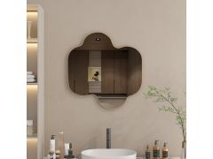 מראת תלייה אמורפית עם מסגרת מתכת דקה בגוון זהב דגם טולוז TOLOZ