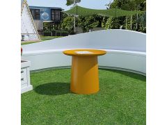 שולחן צד /קפה עגול בצבע צהוב דגם גברני GVARNI קוטר 48.5 ס"מ