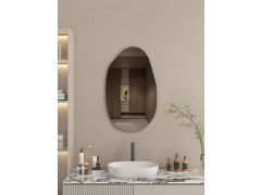 מראת תלייה אמורפית עם מסגרת מתכת דקה בגוון שחור דגם ליון