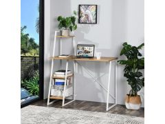 עמדת מחשב דגם פוצ'ו בגוון אלון בשילוב לבן