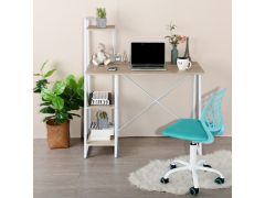 עמדת מחשב דגם פוצ'ו בגוון אלון רומא בהיר בשילוב לבן