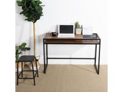 שולחן מחשב דגם אלפי בגוון שחור בשילוב אגוז