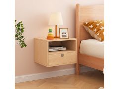 שידת לילה צפה תלויה לקיר בצבע אלון דגם טילברי TILBARI