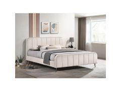 מיטה זוגית 200*160 מרופדת בד קטיפתי עם רגלי ברזל דגם אושרית