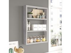 יחידת מדפים דקורטיבית Fata בגוון אבן דגם