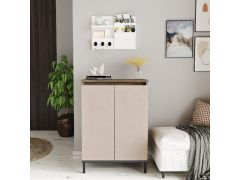 שידה מעוצבת רב תכליתית דגם vecivi-1 בגוון בז' בשילוב אגוז ופחם 