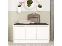 ארון נעליים עם ספסל ישיבה דגם וורשה גוון לבן