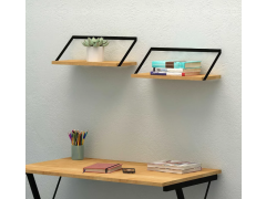 זוג מדפי קיר מעוצבים דגם קליפורניה