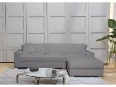 מערכת ישיבה פינתית ענקית 3 מטר RAM DESIGN דגם דניאל פרימיום בגוון אפור בהיר