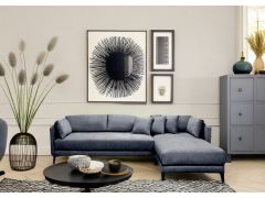 מערכת ישיבה 3 מטר RAM DESIGN דגם מיה פרימיום בגוון אפור כהה