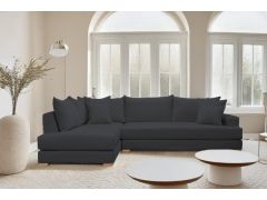 מערכת ישיבה פינתית 3 מטר RAM DESIGN דגם שיה בגוון שחור