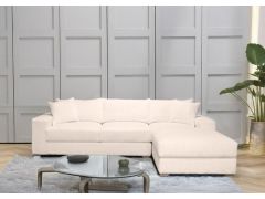 מערכת ישיבה פינתית ענקית 3 מטר RAM DESIGN דגם דניאל בגוון שמנת