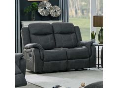 ספה דו מושבית מבד עם 2 הדומים נשלפים דגם אוליביה בגוון אפור