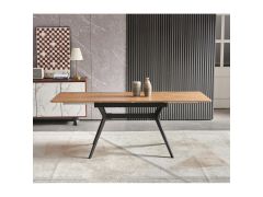 שולחן אוכל נפתח 1.4-2.4 מטר דגם סנטוריני בגוון אלון