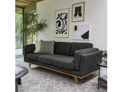 ספה תלת מושבית FLORIDA בגוון אפור כהה