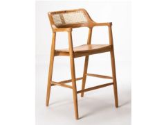 Hirosima כסא בר מעץ טיק