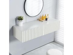 קונסולה מרחפת בצבע לבן