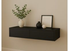 קונסולה מרחפת בעיצוב מינימליסטי צבע שחור