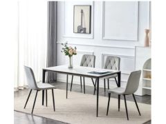 סט 4 כיסאות בריסל אפור בהיר