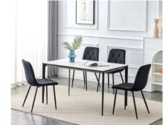 סט 4 כיסאות בריסל שחור