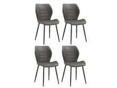 סט 4 כיסאות לפינת אוכל דגם אלונה אפור