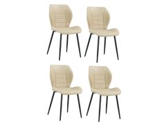סט 4 כיסאות לפינת אוכל דגם אלונה בז