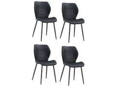 סט 4 כיסאות לפינת אוכל דגם אלונה שחור